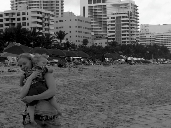 Tyra och jag på Miami Beach