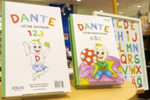 Dante barnboken på bokhandeln i Härnösand