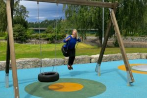 I nya lekparken i Sollefteå
