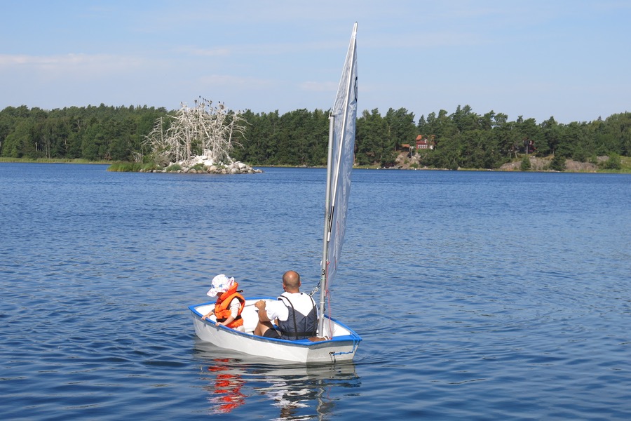 segling med optimistjolle